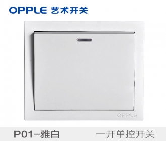欧普照明opple艺术开关86型P01系列-P011011A-一开单